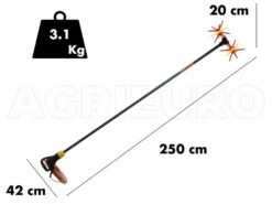 Peigne Vibreur électrique à Batterie AgriEuro AGGELIS 5 CARBON Perche En Carbone