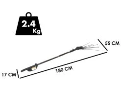 Peigne Vibreur électrique à Batterie Zanon Karbonium PRO AL 200 - Perche Télescopique