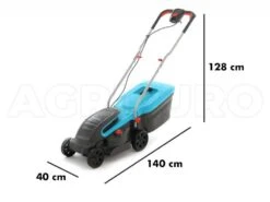 Tondeuse à Gazon Gardena PowerMax 1200/32 - Largeur De Coupe 32 Cm - 30L