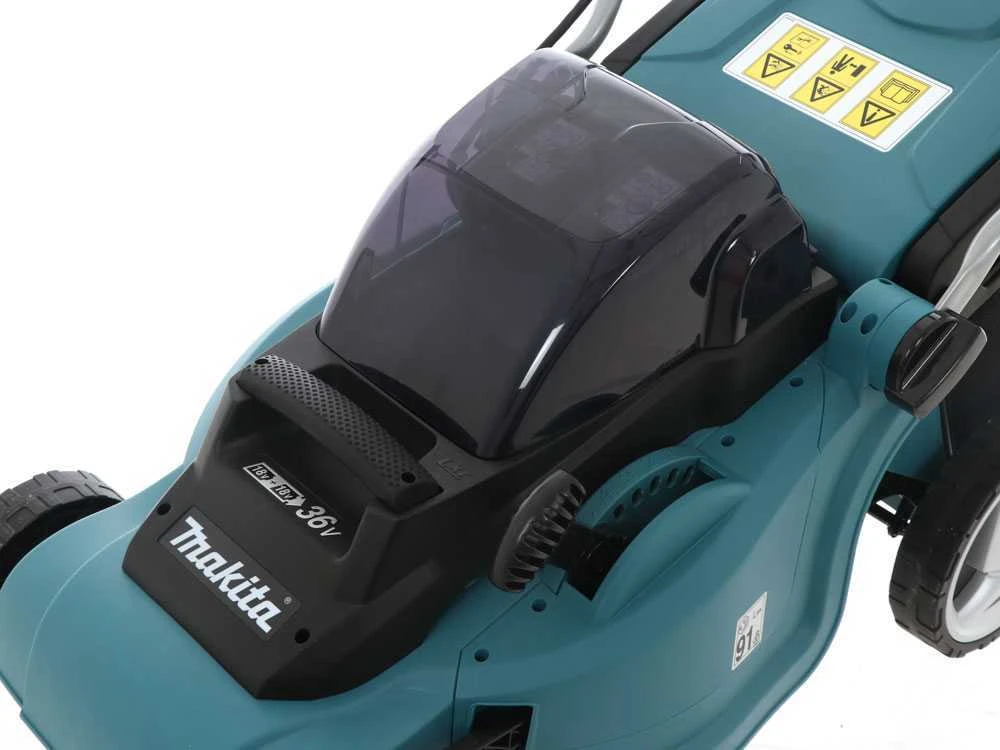 Tondeuse à Gazon électrique Avec Batterie 2 X 4 Ah Makita DLM380PM2 - Tondeuse 2 En 1 - 38 Cm 21 Tondeuse à Gazon électrique Avec Batterie 2 X 4 Ah Makita DLM380PM2 - Tondeuse 2 En 1 - 38 Cm – Image 19