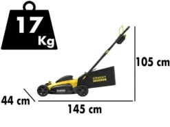 Tondeuse à Gazon Sur Batterie STANLEY FATMAX SFMCMW2651M - 2 Batteries 18V/4Ah - Amplitude De Coupe 40 Cm