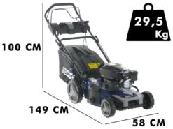 Tondeuse à Gazon Tractée BullMach ECTOR 46 S - 4 En 1 - Moteur De 170cm3