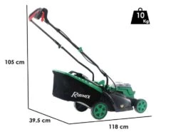 Tondeuse à Poussée à Batterie RIBIMEX PRBAT20-TON33 - Batterie De 20V 4Ah - Largeur De Coupe 34 Cm