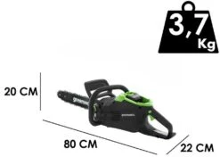 Tronçonneuse Greenworks GD48CS36 48V - Barre De 36 Cm - Batterie 2 Ah