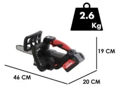 Tronçonneuse à Batterie Blue Bird THCS 22-07 - 2 Batteries De 18V - 5Ah - Barre De 20cm